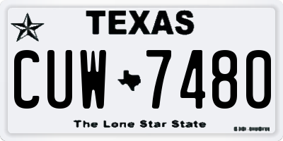 TX license plate CUW7480