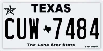TX license plate CUW7484
