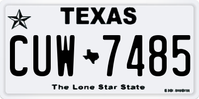TX license plate CUW7485