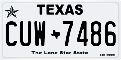 TX license plate CUW7486