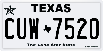 TX license plate CUW7520