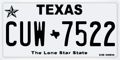 TX license plate CUW7522
