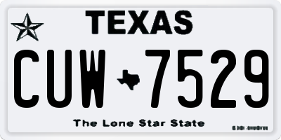 TX license plate CUW7529