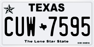 TX license plate CUW7595