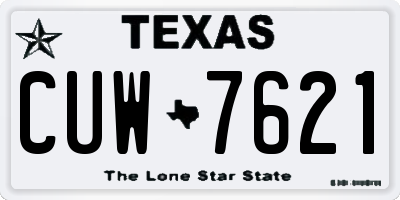 TX license plate CUW7621