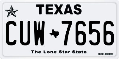 TX license plate CUW7656