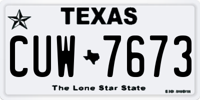 TX license plate CUW7673