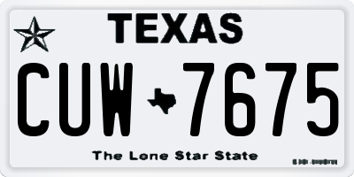 TX license plate CUW7675