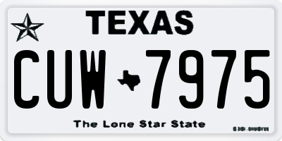 TX license plate CUW7975