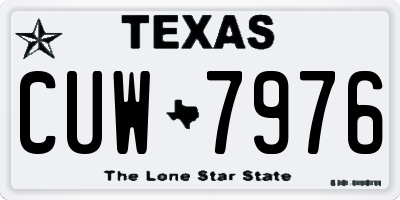 TX license plate CUW7976