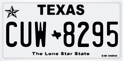 TX license plate CUW8295