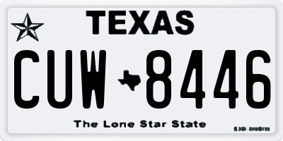 TX license plate CUW8446