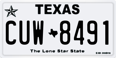 TX license plate CUW8491