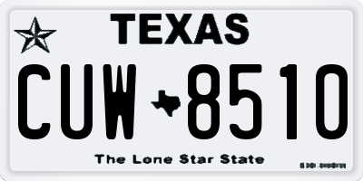 TX license plate CUW8510