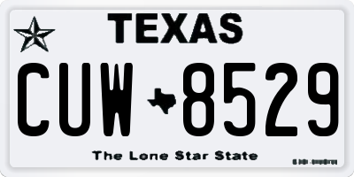 TX license plate CUW8529