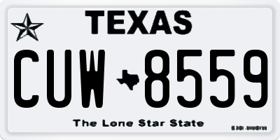 TX license plate CUW8559