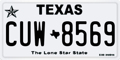 TX license plate CUW8569