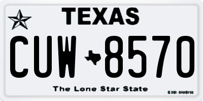 TX license plate CUW8570