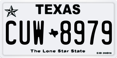 TX license plate CUW8979