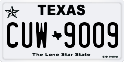 TX license plate CUW9009