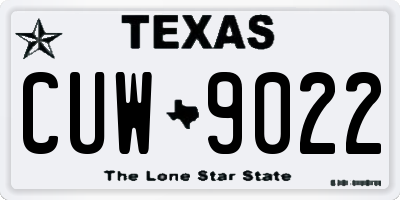 TX license plate CUW9022