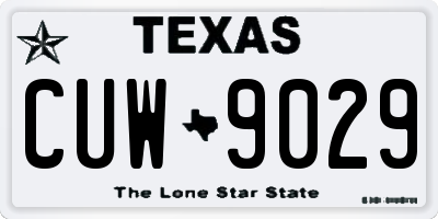 TX license plate CUW9029