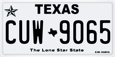 TX license plate CUW9065