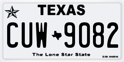 TX license plate CUW9082