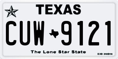TX license plate CUW9121