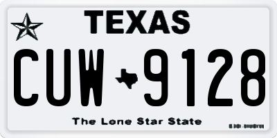 TX license plate CUW9128