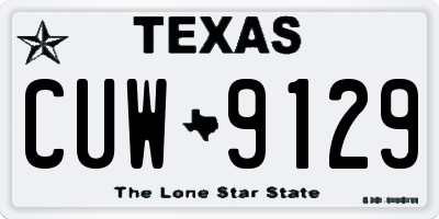 TX license plate CUW9129