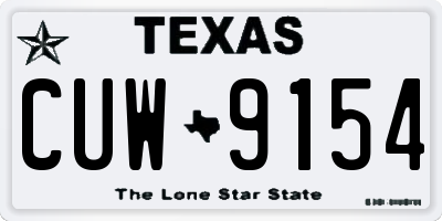 TX license plate CUW9154