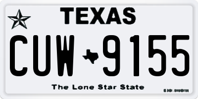 TX license plate CUW9155