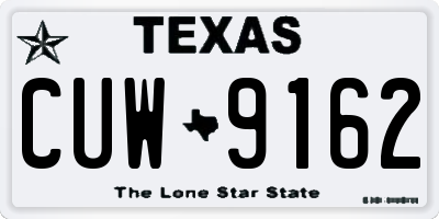 TX license plate CUW9162