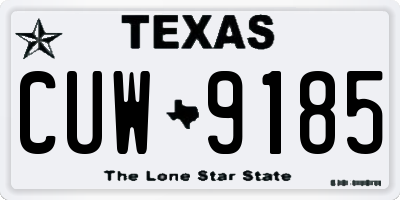 TX license plate CUW9185