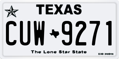 TX license plate CUW9271