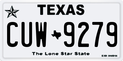 TX license plate CUW9279