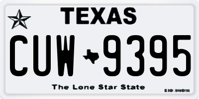 TX license plate CUW9395