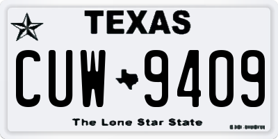 TX license plate CUW9409
