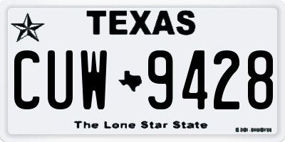 TX license plate CUW9428
