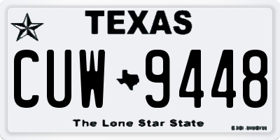 TX license plate CUW9448