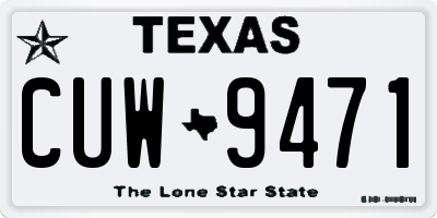 TX license plate CUW9471