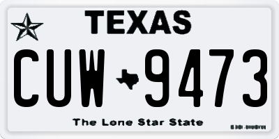 TX license plate CUW9473