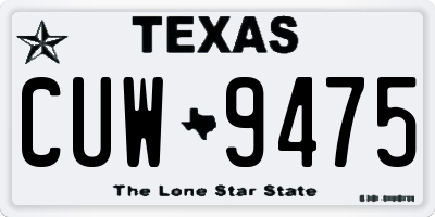 TX license plate CUW9475