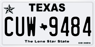 TX license plate CUW9484