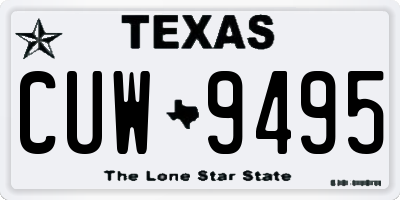 TX license plate CUW9495