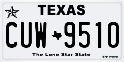 TX license plate CUW9510