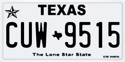 TX license plate CUW9515