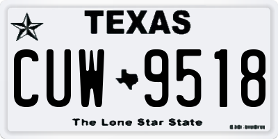TX license plate CUW9518