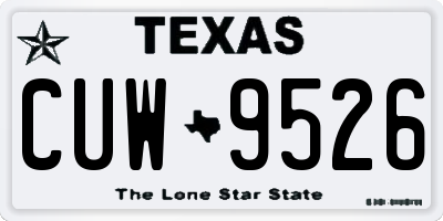 TX license plate CUW9526